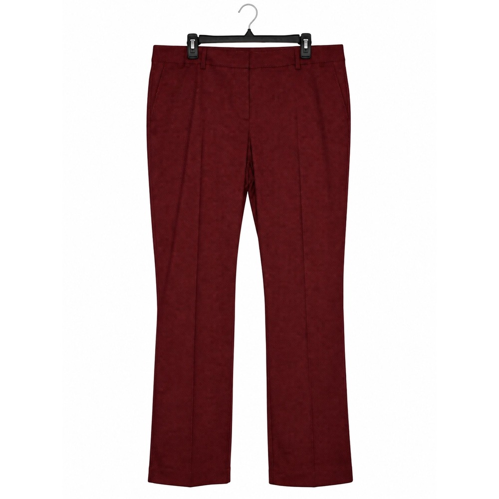 Lane Bryant 4-Season Straight Pants Size 22 Red Black Geometric Stretch NWT